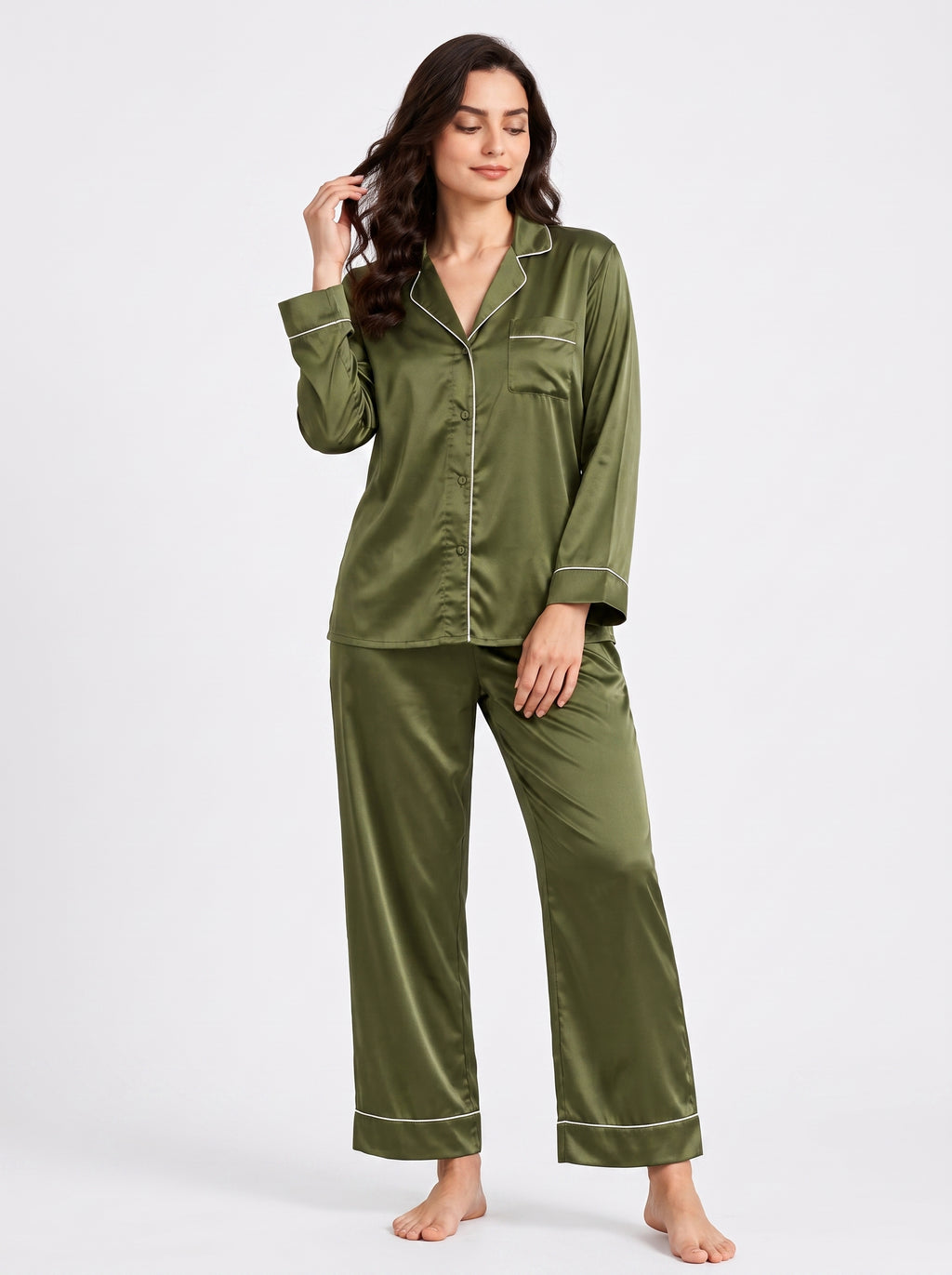 PLAIN SILK - OLIVE