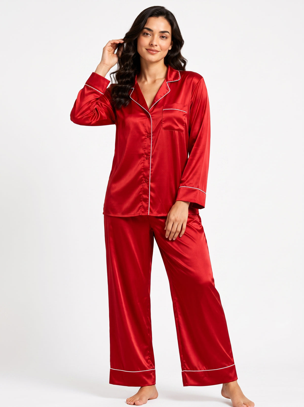 PLAIN SILK - RED