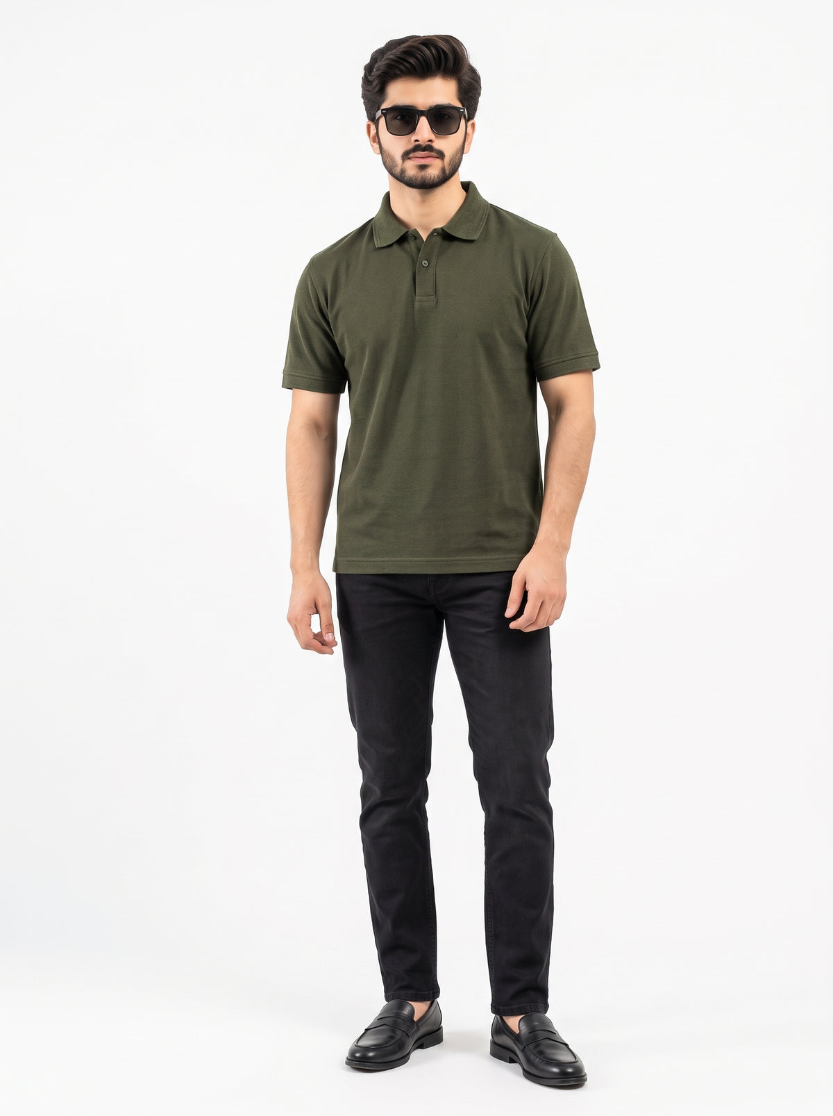 Premium Classic Polo T-Shirt - Green olive