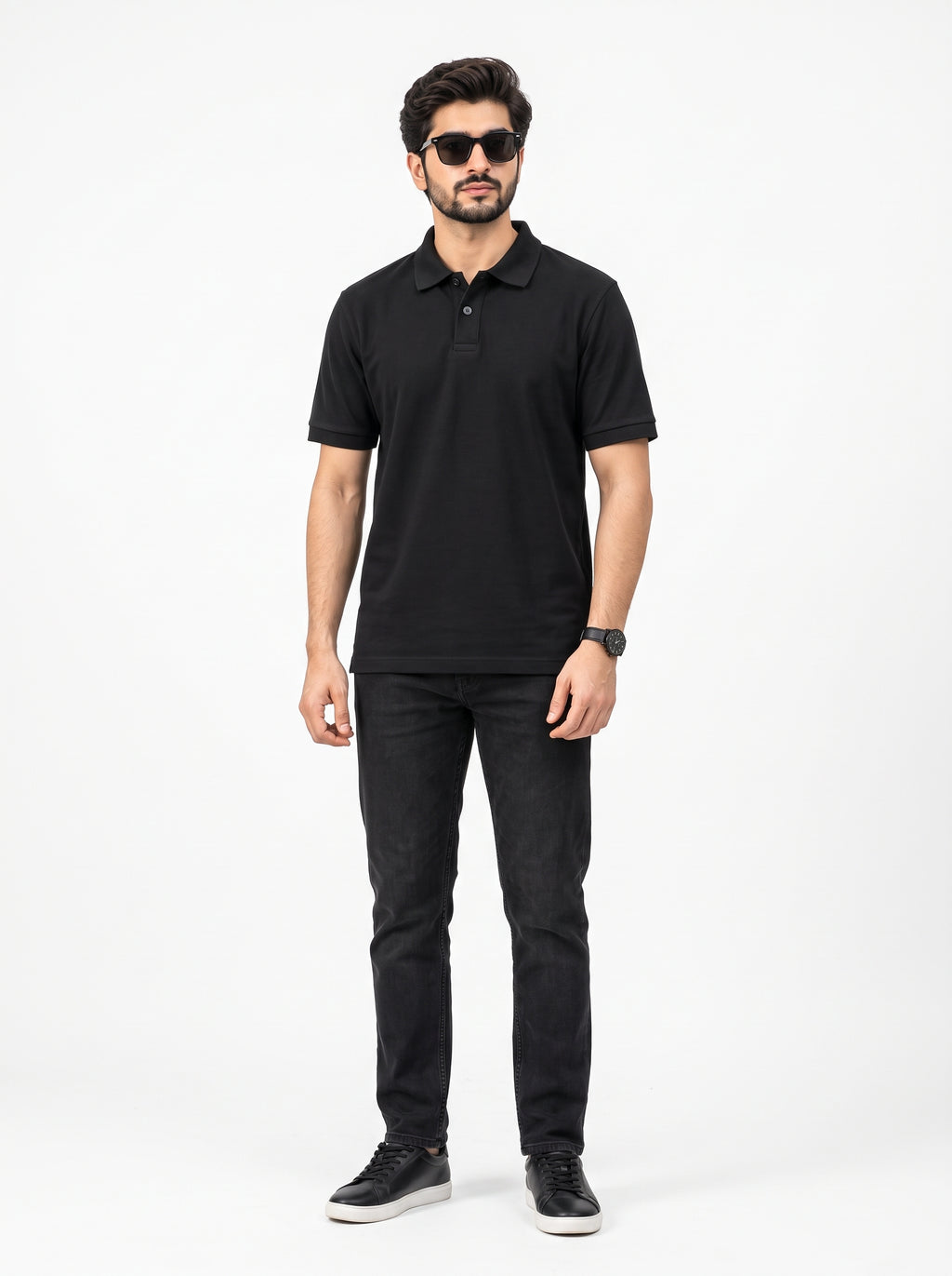 Premium Classic Polo T-Shirt - Black
