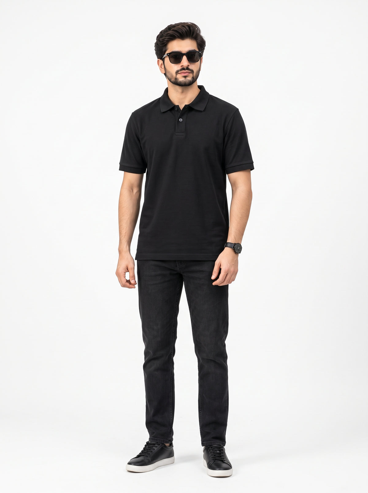 Premium Classic Polo T-Shirt - Black