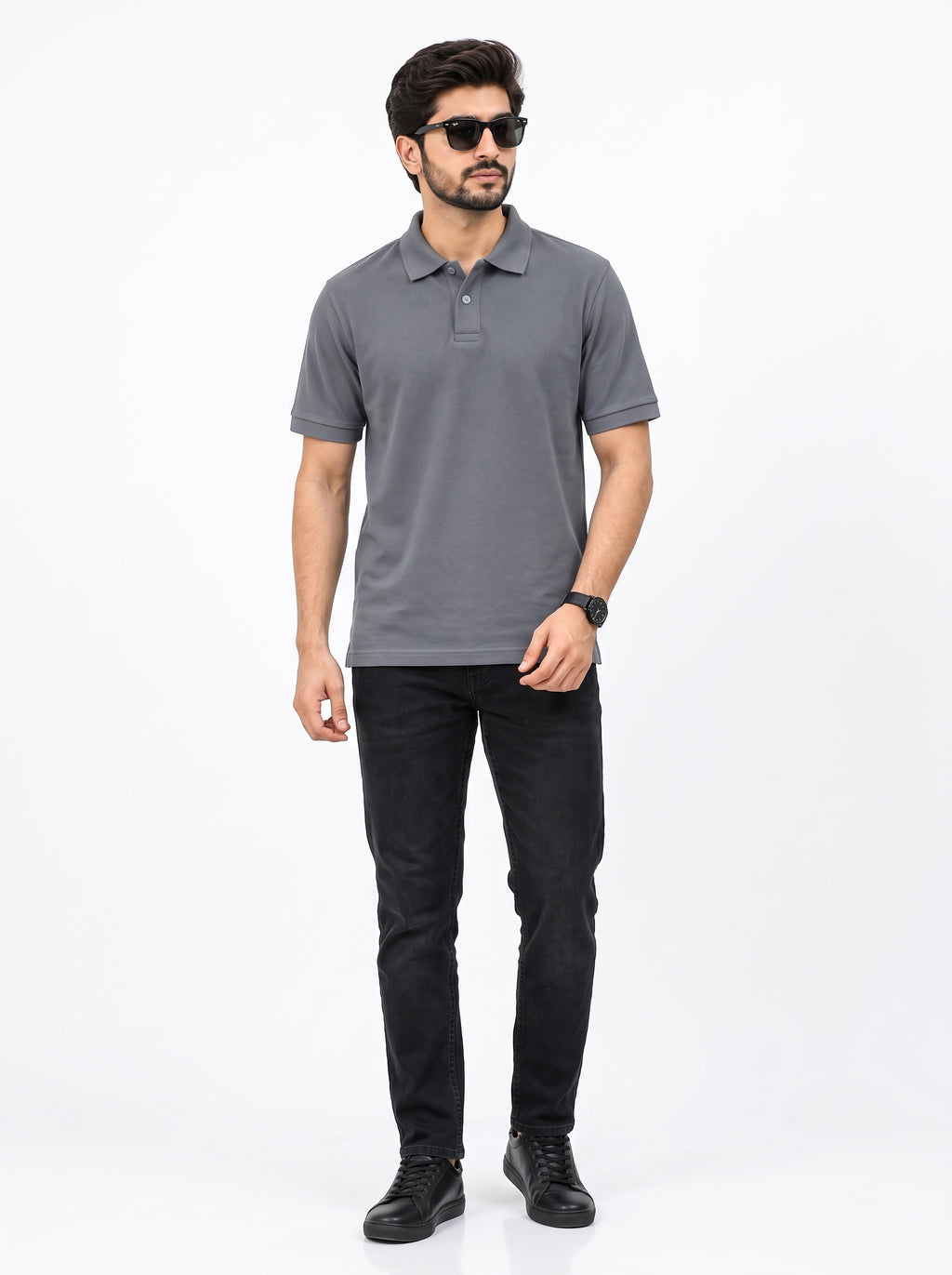 Premium Classic Polo T-Shirt - Gray