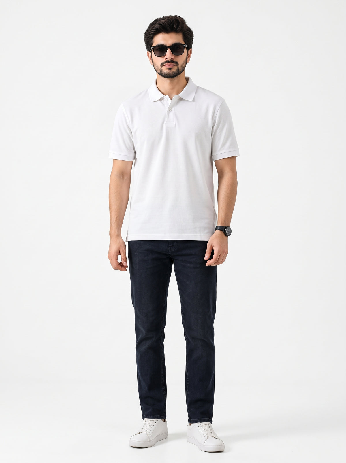Premium Classic Polo T-Shirt - White