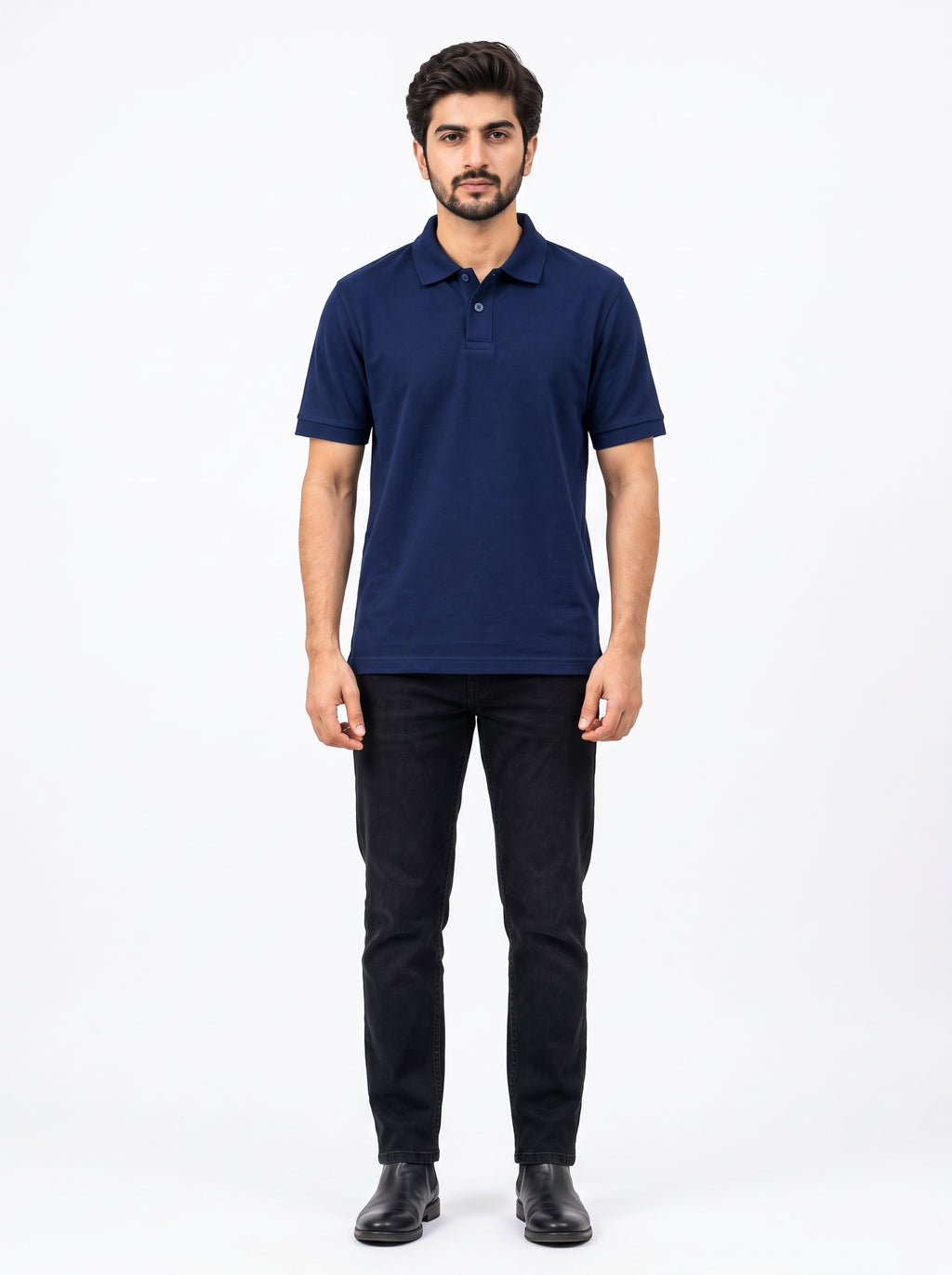 Premium Classic Polo T-Shirt - Navy Blue