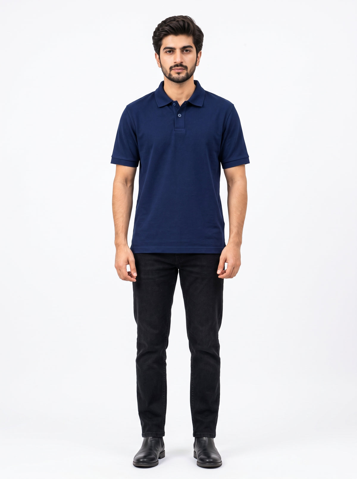 Premium Classic Polo T-Shirt - Navy Blue