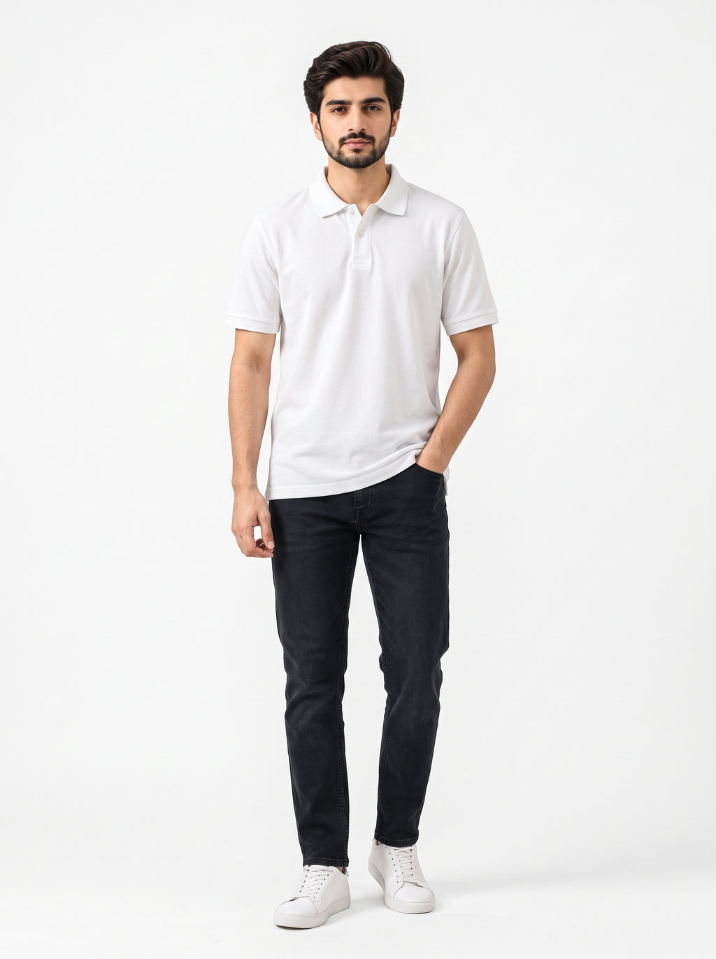 Premium Classic Polo T-Shirt - White