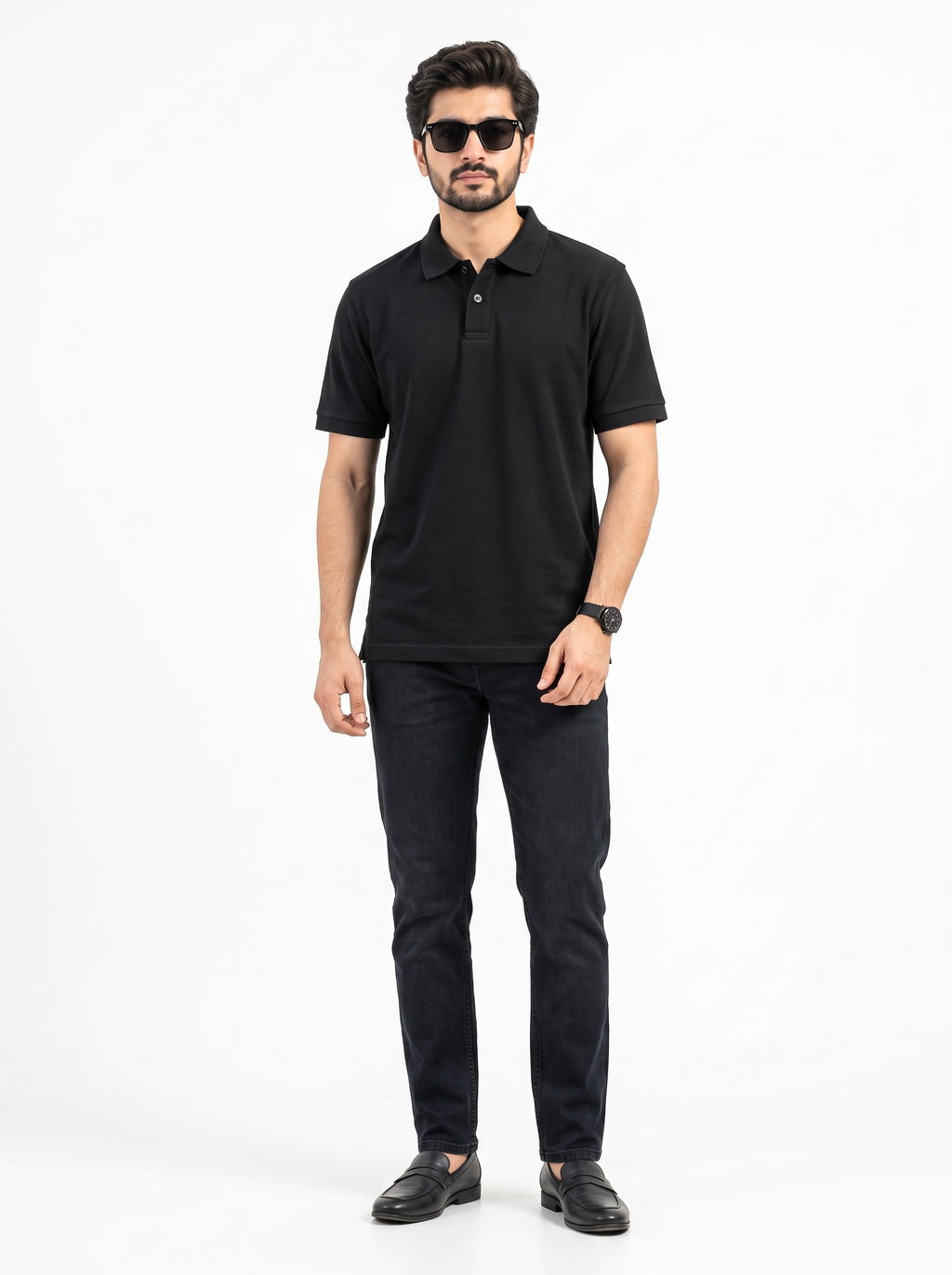 Premium Classic Polo T-Shirt - Black