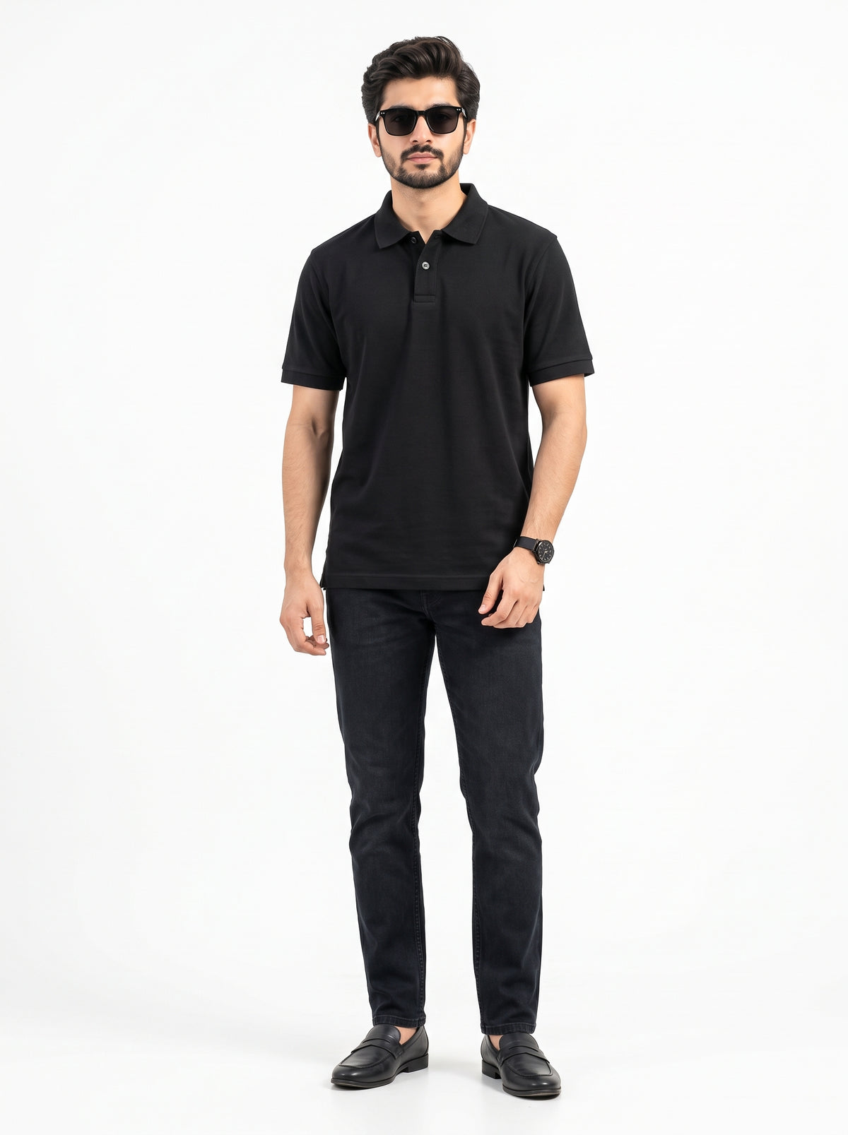 Premium Classic Polo T-Shirt - Black