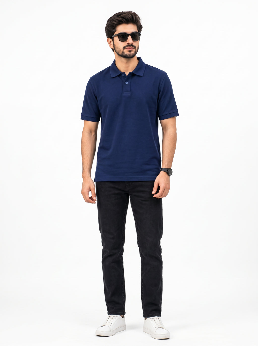 Premium Classic Polo T-Shirt - Navy Blue