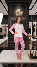 TEDDY BEAR PRINTED PJ SUIT - PINK