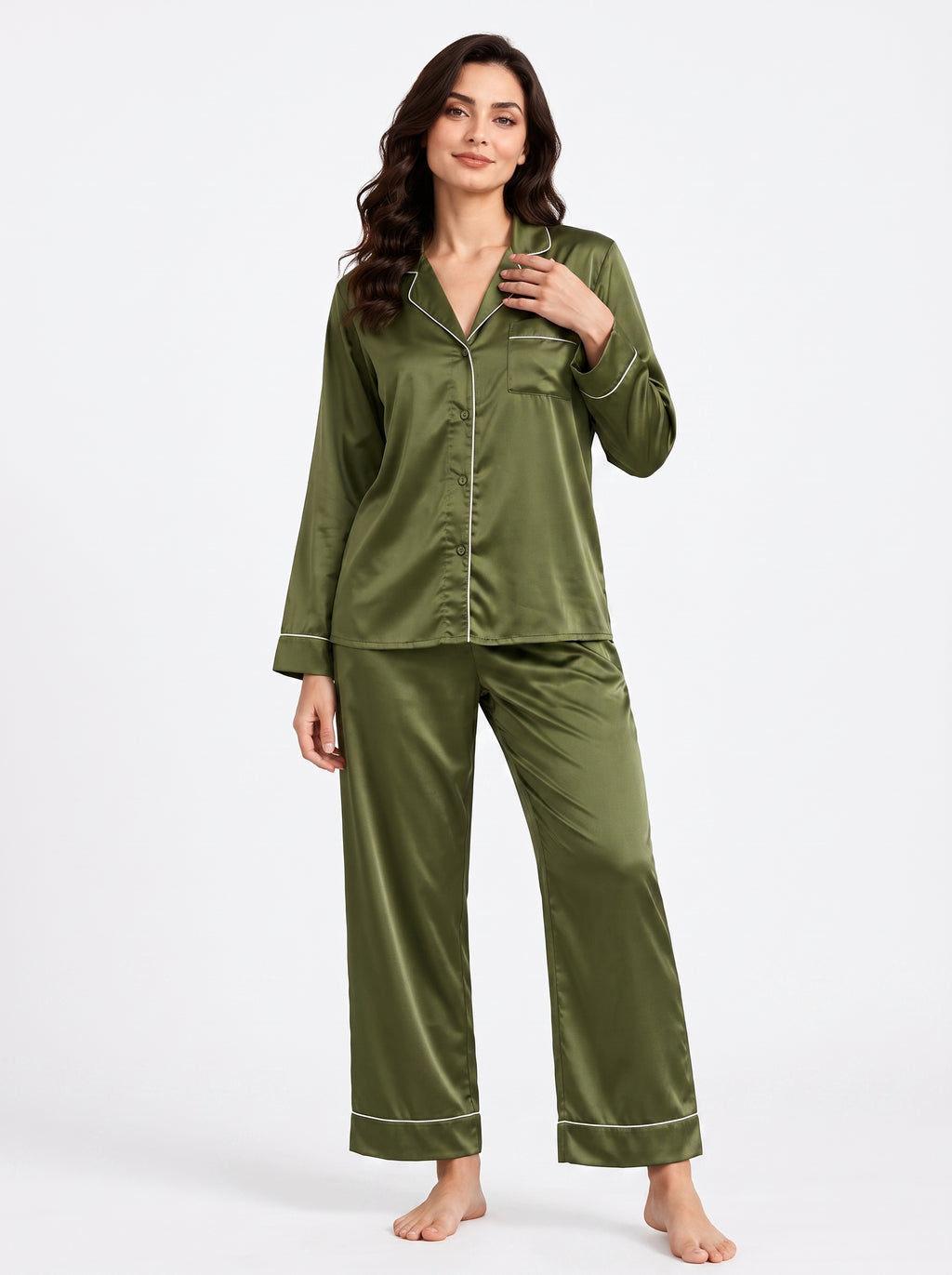 PLAIN SILK - OLIVE