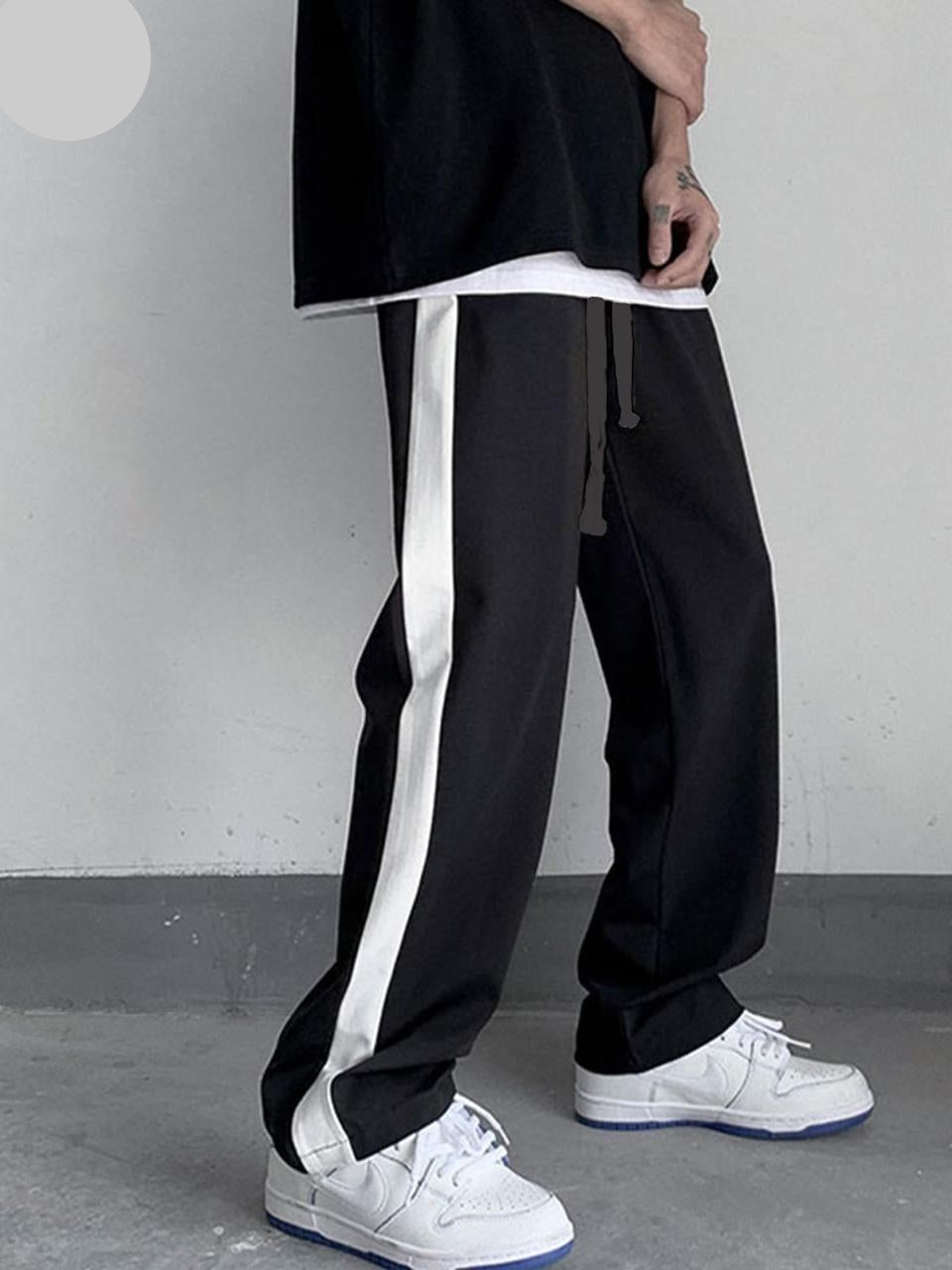 Side Panel Baggy Trouser - Black