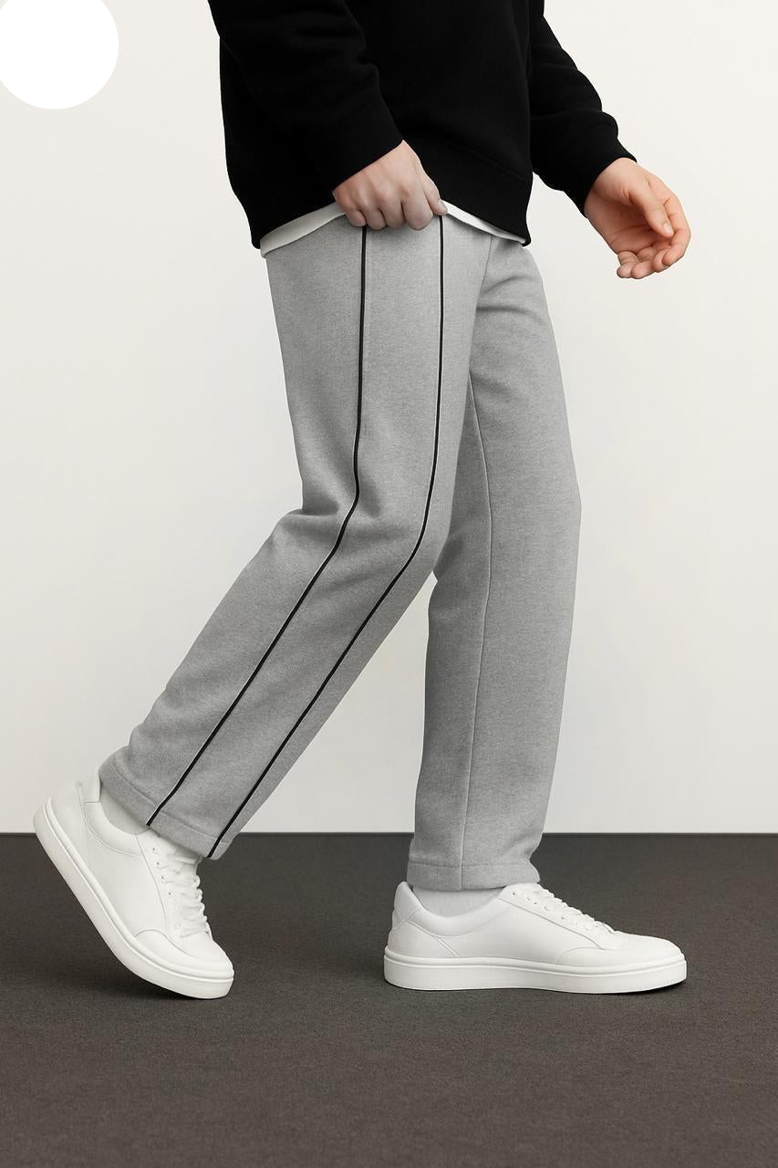 Side Pipen Baggy Trouser - Grey