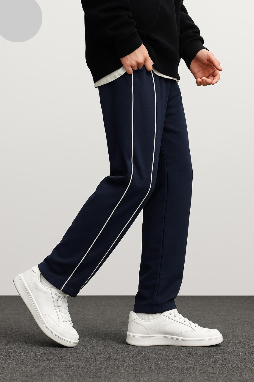 Side Pipen Baggy Trouser - Navy