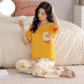 Sunflower Printed PJ Suit - Yellow