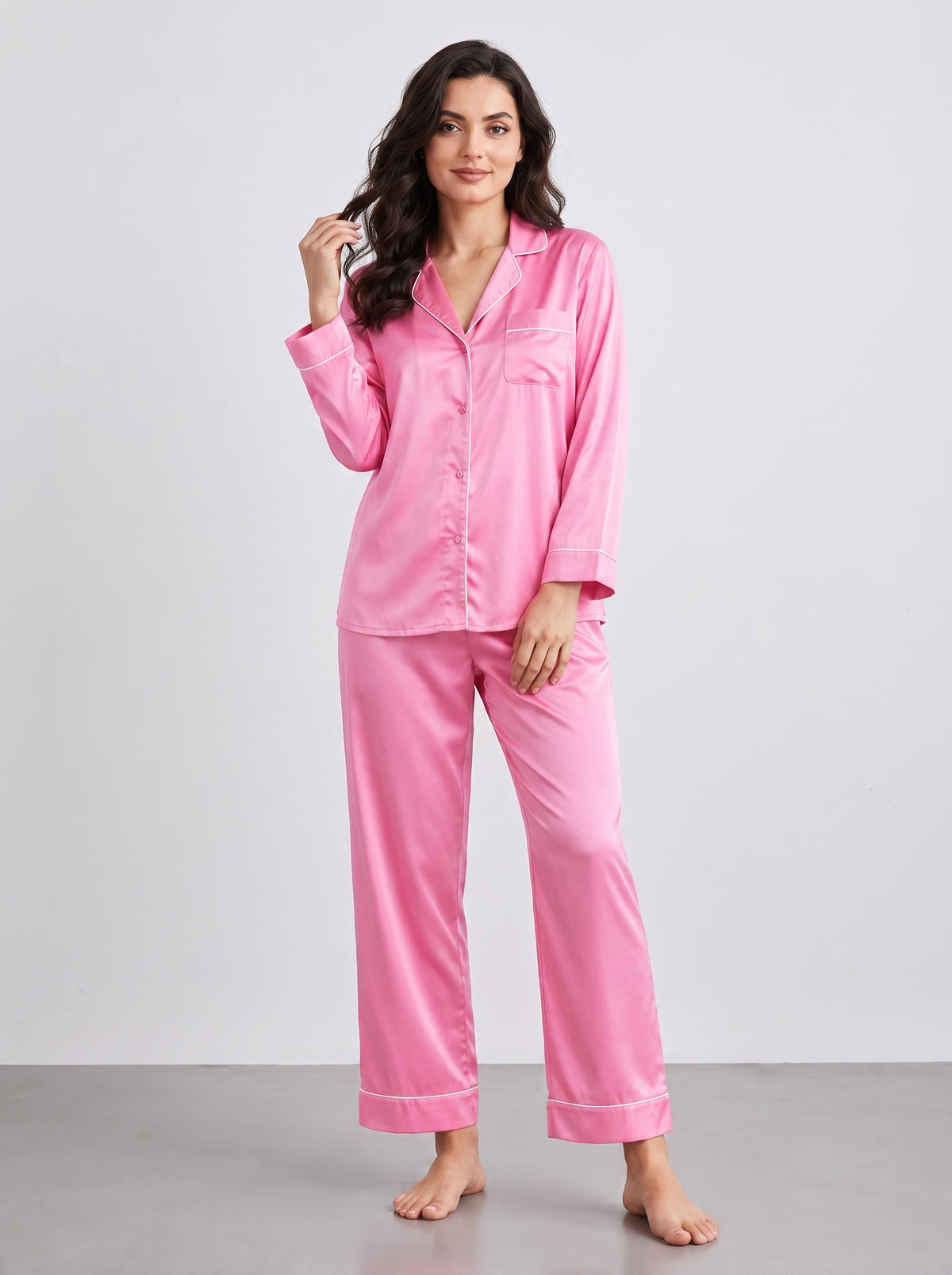PLAIN SILK - DARK PINK