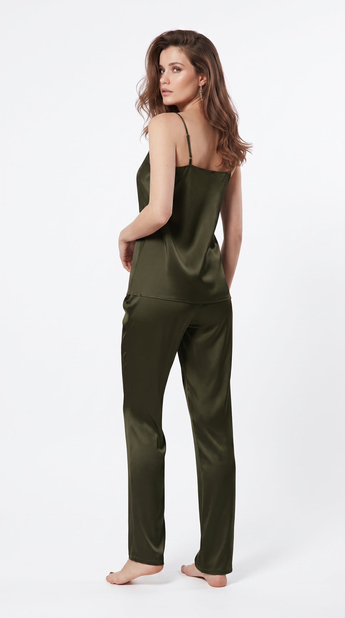 CAMI SILK - OLIVE
