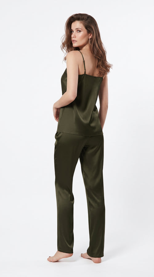 CAMI SILK - OLIVE