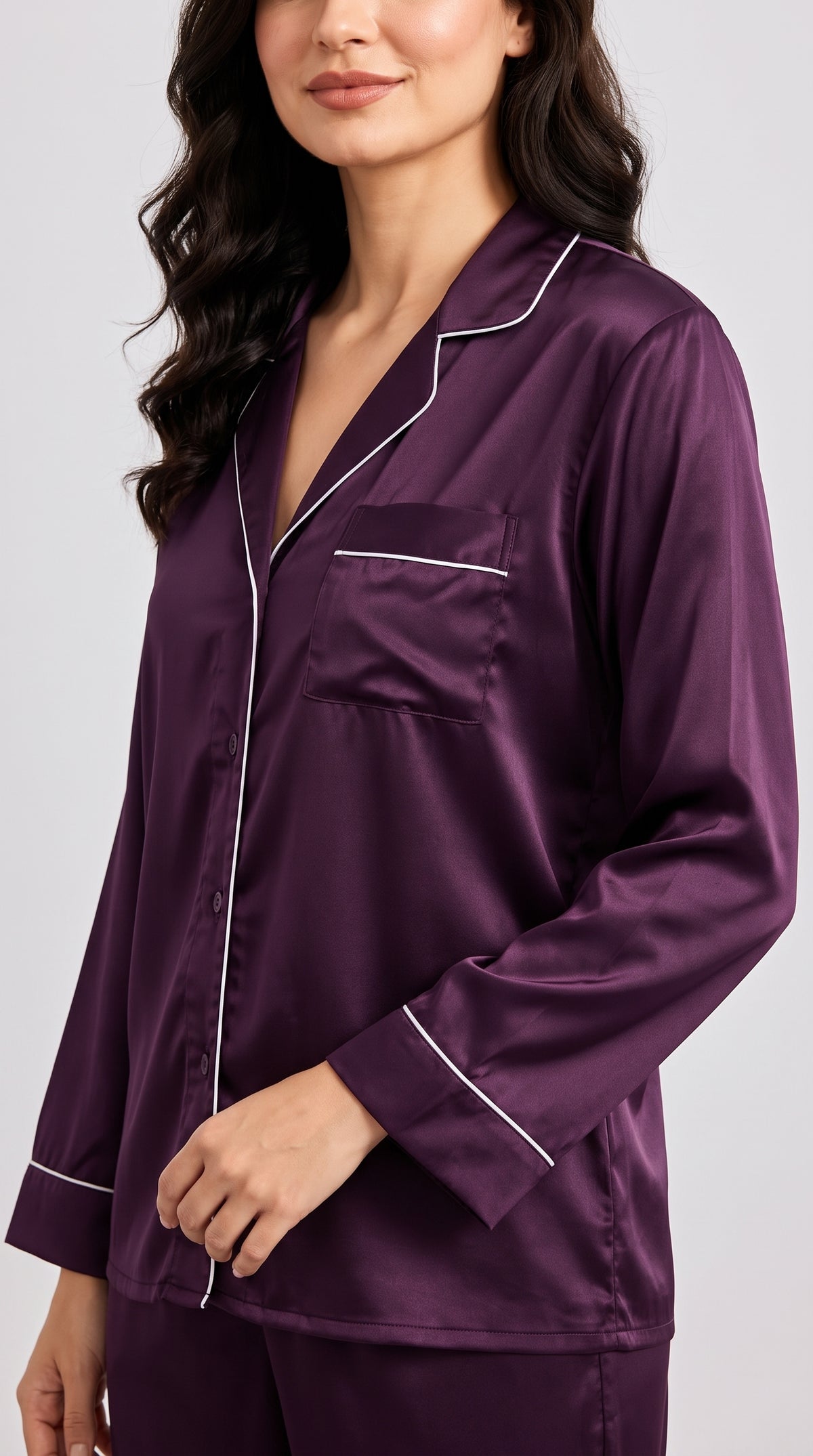 PLAIN SILK - MIDNIGHT PURPLE