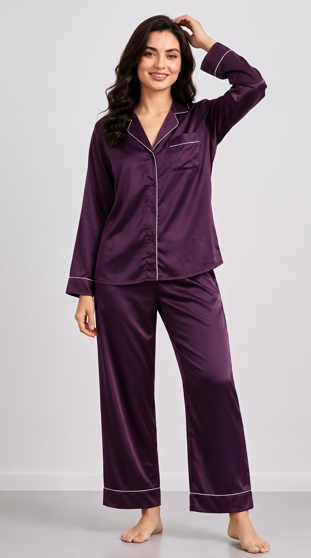 PLAIN SILK - MIDNIGHT PURPLE